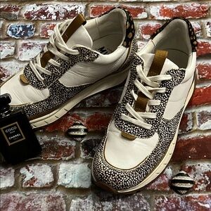 Madewell Leather and Fur Patterned Cream and Brown